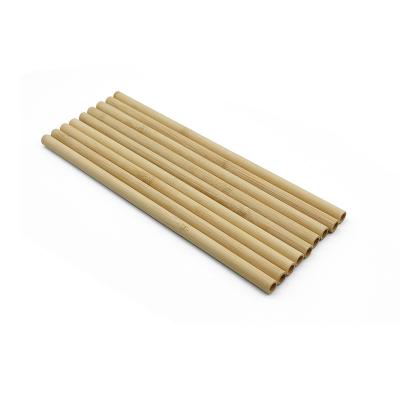 China Wholesale 20cm/7.78in Logo Reusable Natural Organic Bamboo Fiber Sustainable Eco Friendly Drinking Straw for sale