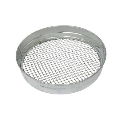 China Eco-friendly Galvanized Metal Pan Soil Sand Garden Riddle Stackable Sieve Sieve For Garden Soil Supplies for sale