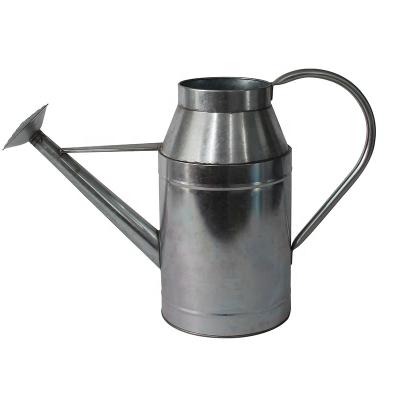 China Eco - Friendly Metal Watering Can Silver Style Vintage Galvanized Modern Watering Pot for sale