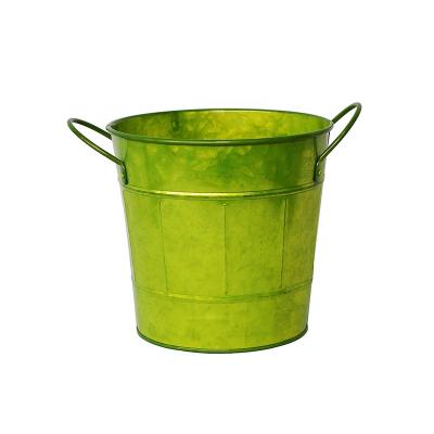 China Wholesale Rustic Style Garden Iron Metal Vintage Bucket Indoor Outdoor Planter CLASSIC for sale