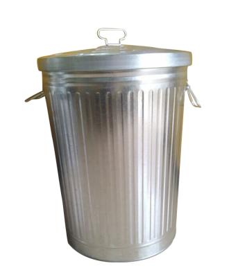 China Sustainable 75L Galvanized Steel Light Duty Outdoor Trash Can With Lid for sale