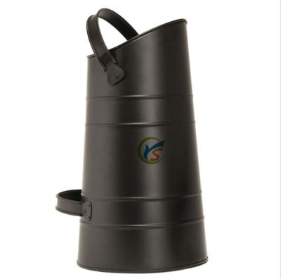 China High Quality Black Coal Trough Bucket Iron Chimney Accessories Coal Bucket for sale