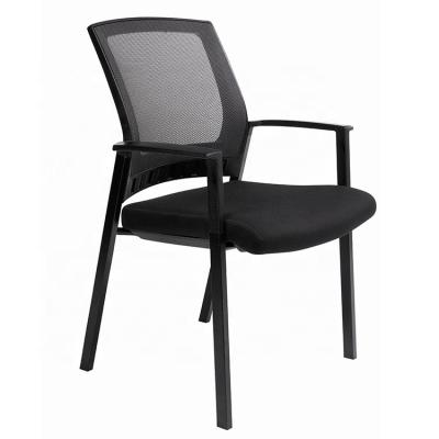 China Other Stackable Staff Reception Chairs Popular Director Visitor Black Mesh Chair Office for sale