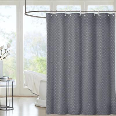 China i@home USA Sustainable Inventory Clearance Drop Shipping Gray Jacquard 72 Fold 72 Inch Shower Curtain for sale