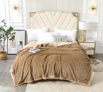 China i@home Modern Double Bed Plush Soft Wholesale Folded Velvet Throw Fleece Blanket for sale