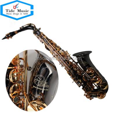 China Black Body Nickel Plated Gold Keys High Grade Black Alto Saxophone SBA Type for sale