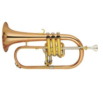 China Gold Lacquer Phosphor Copper Leadpipe and Bell Tone Bb Flugelhorn FG8203 for sale