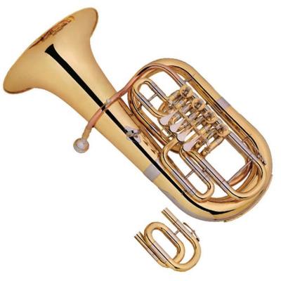 China Gold Lacquer Rotary Euphonium (4 VALVES C/Bb Gold Leadpipe Brass Tone) EH9740 for sale