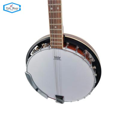 China Tide Music Mahogany Hot Selling OEM Service 24 Inch Guitar 4 String Resonator Travel Ukulele Mahogany Banjos (TBJ-34) for sale