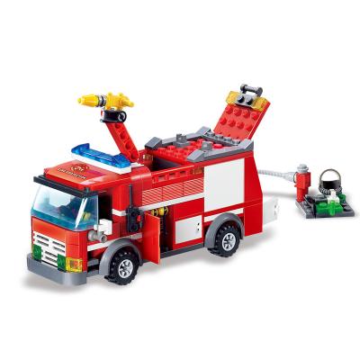 China DIY TOY Plastic ABS 206+ Pcs Develop Intelligence Toys Children Gift Fire Engine Building Blocks Toy Bricks for sale