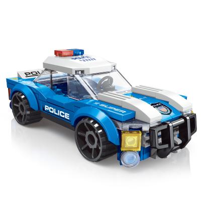 China DIY TOY Eco-friendly Material ABS 92 Easy Assemble New High Technology Toys Police Car Building Block for sale