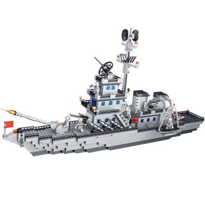 China DIY TOY 1125 Pcs High Fix Improve Hand-on Abillity Guided Missile Cruiser Building Block Toys Kids Building for sale