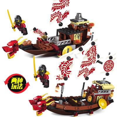 China DIY TOY Plastic Improve Hand-on 207pcs Capacity Bricks Blocks Pirate Ships Model Eco-Friendly Building Toys for sale