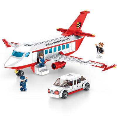 China DIY TOY 402+ Pcs Aircraft Private Airplane Car Building Block Plastic Airplane Educational Toys For Children for sale