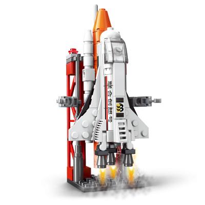 China DIY PLAY 2022 New Arrival Plastic To Assemble Series Space Shuttle Building Block Creative Educational Aerospace Toys For Children for sale