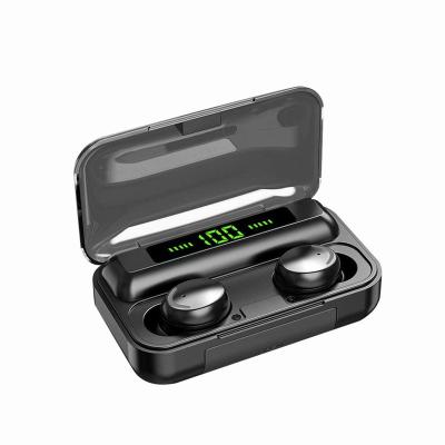 China Perfect Noise Mini Headphones F9 Tws 5.0 Radio Earbuds Earphone With 2000mah Charging Sports Gaming Headset With Led Display Earphone for sale