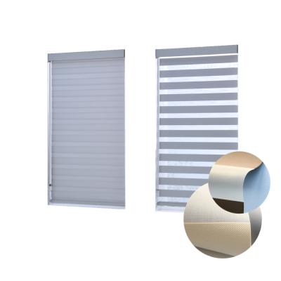 China Eco-friendly custom size zebra blinds, sun-shading curtains and electric roller blinds double blinds for sale