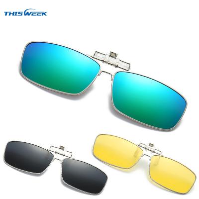 China Square Myopia Ultralight Sunglasses Polarized Light Clip On Sunglasses Men Women Sunglasses for sale