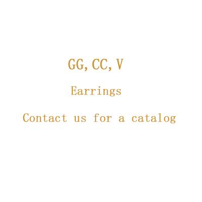 China New CLASSIC Brand Design Letter cc Gg Crystal Rhinestone Hoop Earring Fashion Statement Earrings For Women Gifts Jewelry for sale