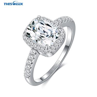 China High Quality Fashionable Women's Accessories 925 Sterling Silver Exquisite Zircon Rings TRENDY for sale