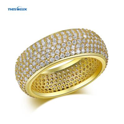 China Retro full of luxury classic of newcomer of Diamond White Gold Silver Luxury Ring Jewelry for sale