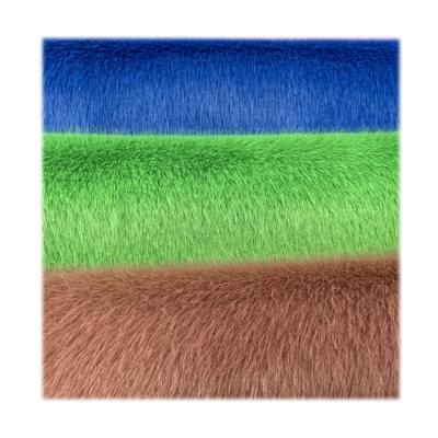 China Auto Upholstery Wholesale 100 Polyester Faux Mink Fur Fabric Luxury Dyed 10mm Pile Mink Coat Plush For Garment Bag Shoe for sale