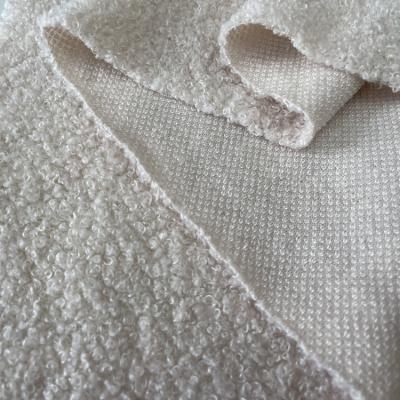 China Auto Upholstery Wholesale 100% Polyester Velvet Sherpa Fleece Plush Fabric Faux Wool Fur for sale