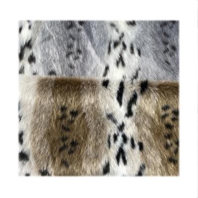 China High Quality Soft Artificial Fox Fur Fabric Auto Faux Fur Pile Fox Fur Multicolor Long Leopard For Clothes for sale