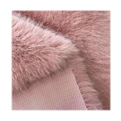 China High Quality Soft Artificial Faux Fur Fabric 2500g 40mm Fox Upholstery Pile Faux Fox Fur Long Fox Plush For Collar Coat Vest Shoe for sale