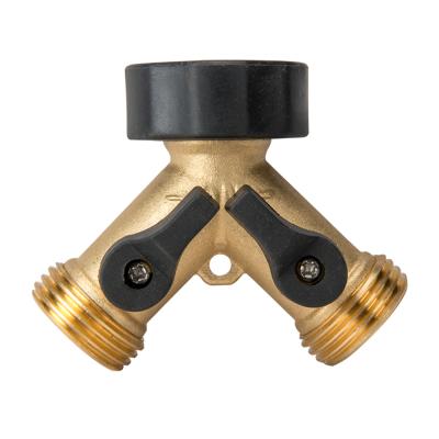 China Headed To Home Hengxin 2 Way Garden Y Water Pipe Brass Pipe Connector for sale