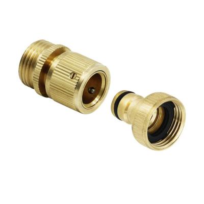 China High Quality Watering Hose Garden Hose Pipe Fittings Brass Fittings Brass Adapter Screw Quick Coupling Connector for sale