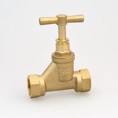 China 3/4 General Factory Making High Quality Brass Stop Valve Female Thread Water Stop Valve Faucet for sale