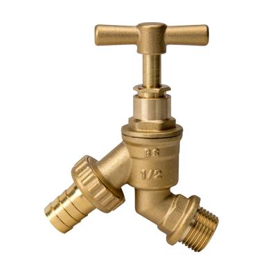 China Garden Modern Copper Water Pipe Hose Bibcock Brass Faucet for sale