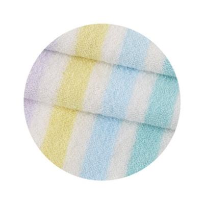 China Double Faced Organic Bamboo Yarn Dyed Stripe Absorbent Bamboo Fiber Fabric Custom Made 80 20 Polyester Cloth Wholesale For Baby Bathrobe for sale