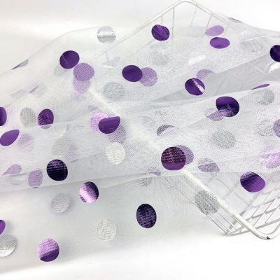 China Breathable Cheap Stock Bronzing Soft Polka Dot Decoration Net Tulle Glitter Fabric For Gauze Skirt Fabrics for sale