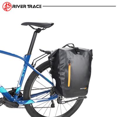 China Factory Wholesale Folding Mountain Cycling 25L Outdoor Travel Bike Rear Seat Trunk Bag Waterproof Bicycle Pannier Bag for sale