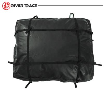 China Carry Custom 500d PVC Tarpaulin Car Roof Top Cargo Travel Luggage Waterproof Car Roof Bag Large Luggage Carrier Bag Black Top for sale