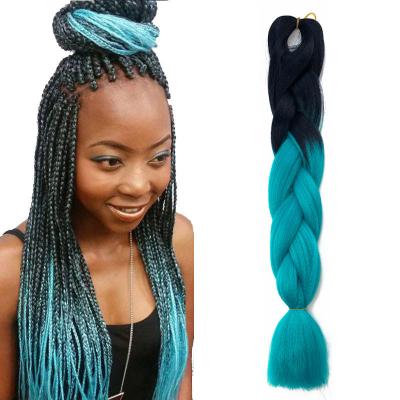 China Synthetic Fiber Factory Price High Temperature Crochet Braids Jumbo Braiding Hair Ombre Yaki Synthetic Braiding Hair For African for sale