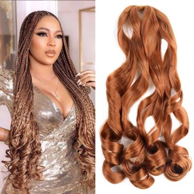 China Hot Selling Customized Spiral Curl Synthetic Shiny Silk Straight Hair Cheap Wave Hair U-tip Wave Hair Wave Braiding Hair Customized Wave Braiding Hair for sale