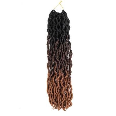 China Gypsy Locs Crochet Braid Hair Making NU Locs Gypsy 16 Inch Elephant Braiding Wavy Curly Crochet Braid Hair Goddess Faux Locs Waves for sale