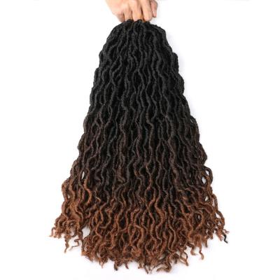 China Gypsy Locs Crochet Braiding Hair Wholesale Synthetic Gypsy Locs Extension Braid Goddess Wavy Curly Faux Hair Braid Crochet Gypsy Locs Hair for sale