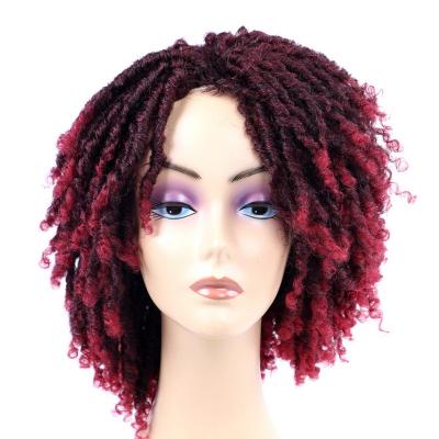 China Kinky Curl Fashion Dreadlock Extensions African Soft Blonde White Wig For Black Women Dread Lock Short Wig for sale