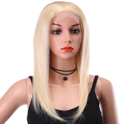 China Silky Straight Wave 613 Closure Wigs For Women Color Virgin Hair Cuticle Aligned Blonde Hair Hd 13*4 Lace Front Wig Straight Full Lace Wigs for sale