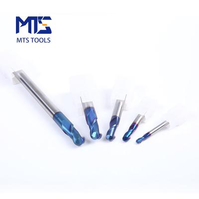 China CNC Cutting Tool Solid 2 Flute Ball Nose End Mill Process Cutter For CNC Tungsten Steel Cobalt Acrylic Cast Iron Coper for sale