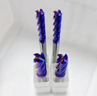 China CNC Process MTS HRC65 Carbide 4 Flute Standard Length End Mills For Mold And Product Processing for sale