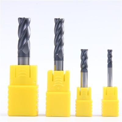 China Radius 4 Flute Corner Cutter Milling Size Inch CNC Process Variety Flat End Mills for sale