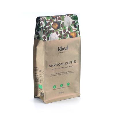 China Aluminum Foil Flat Bottom Valve Coffee Packaging Zipper Pouch Disposable Custom Recyclable Plastic Bag For Coffee Bean for sale