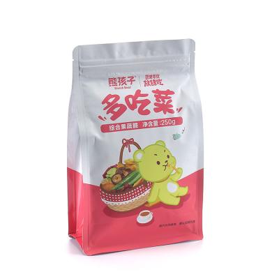 China Food Grade Disposable Custom Printed Mylar Snack Pouch Plastic Nut Flat Bottom Zipper Packing Holder Up Packaging Bags for sale