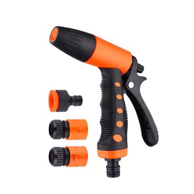 China Soft Nozzle Soft Spray Garden Hose Grip Handle Garden Water Spray Gun Base Gun with Hose Fitting Set for sale