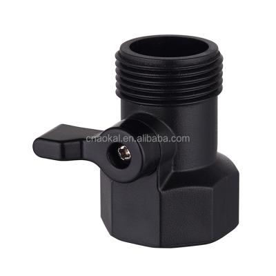 China Garden Tool 1 Way Black Flexible ABS Plastic Hose Quick Coupling Connectors With Valve for sale